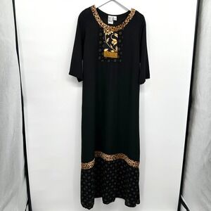 Vintage Maxi Dress Size Large Artsy Resort Cruise Dark Academia Whimsigoth